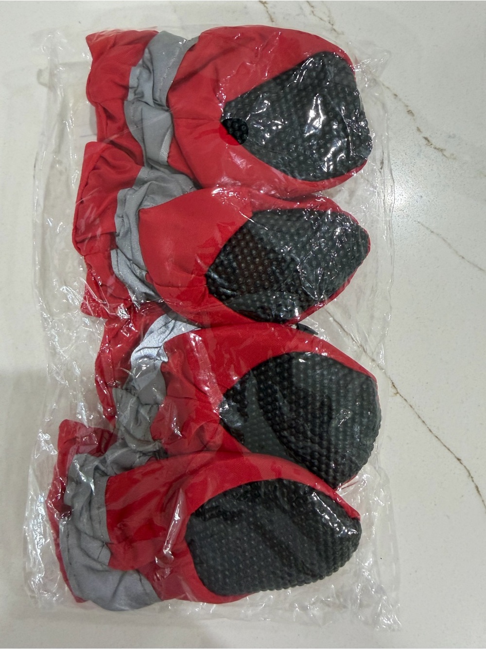 Red Reflective Dog Booties - Non-Slip Paw Protectors